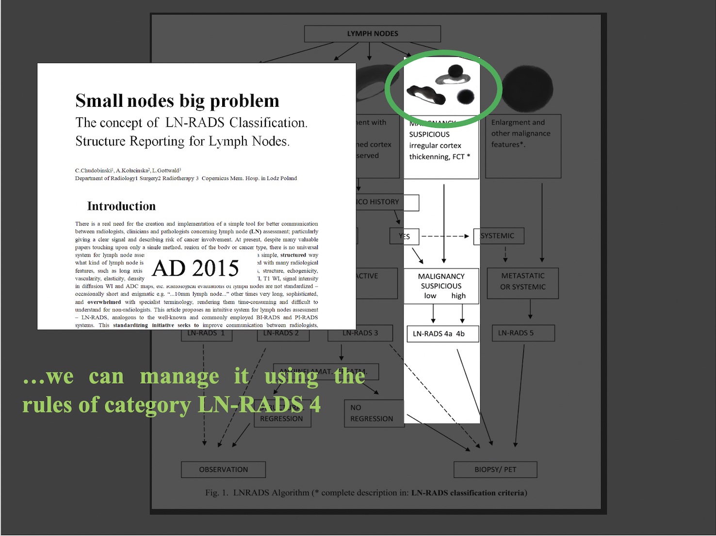 LN-RADS CASES – Lymph Node Reporting and Data System (LN-RADS)
